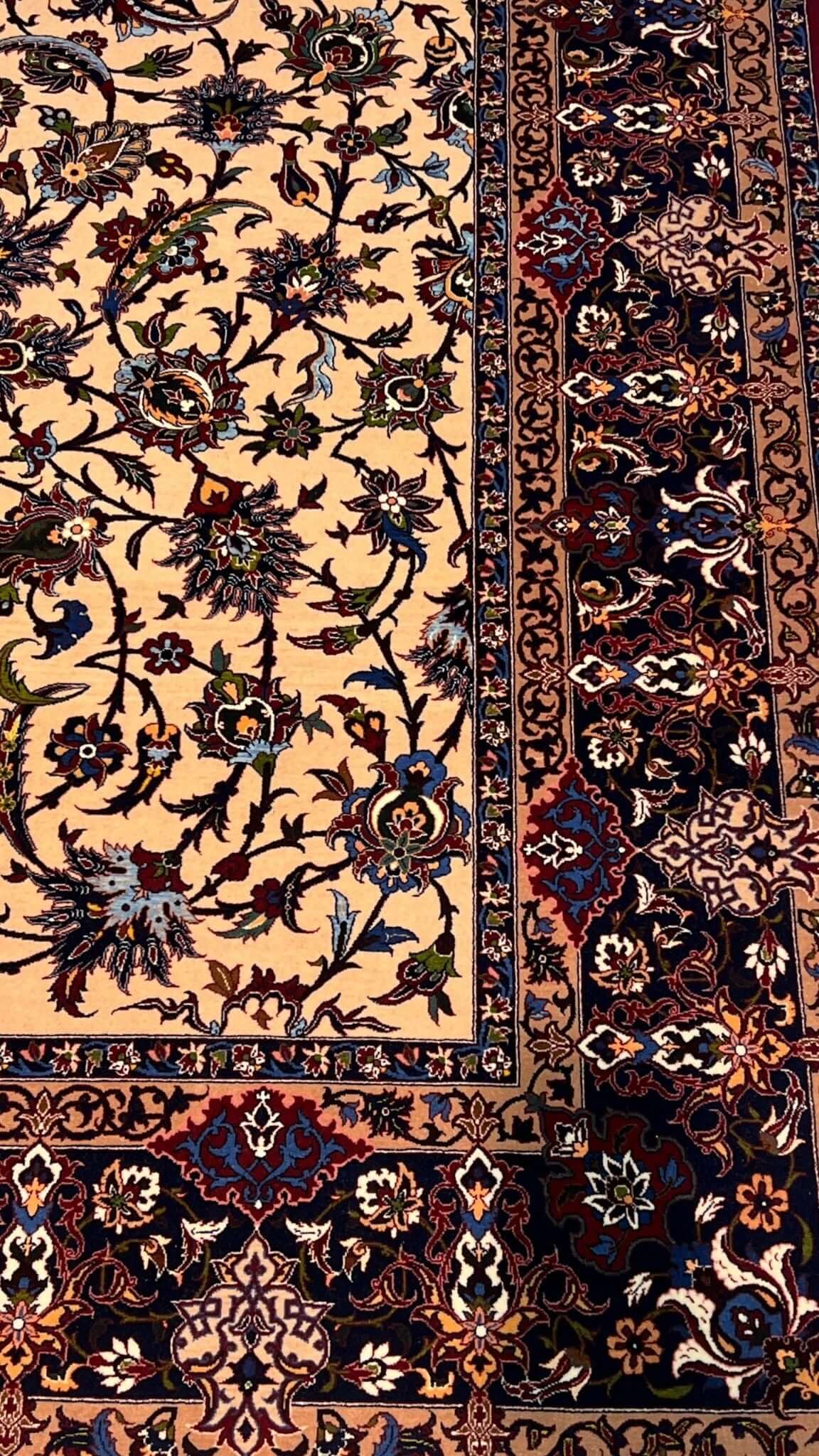 "Luxurious Seirafian rug with unique color palettes and intricate design"